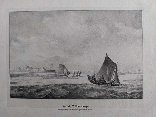 21 / Vue de Willemsdorp - Moerdijk prent uit 1825, Antiek en Kunst, Kunst | Etsen en Gravures, Ophalen of Verzenden