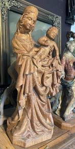 antieke houten madonna met kind 51 cm hoog, Antiek en Kunst, Ophalen of Verzenden