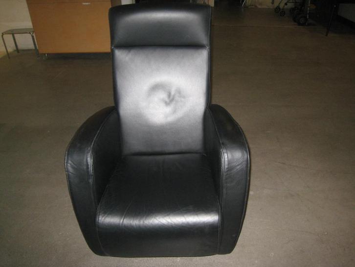Nette leren fauteuil, hoog 115/40, breed 77, diep 77, Huis en Inrichting, Fauteuils, Gebruikt