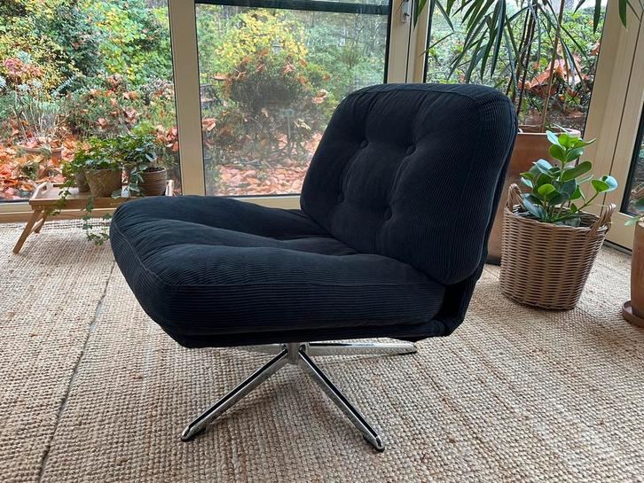 Als nieuw ribstof draaifauteuil van Ikea!, Huis en Inrichting, Fauteuils, Zo goed als nieuw, 50 tot 75 cm, 75 tot 100 cm, Ophalen