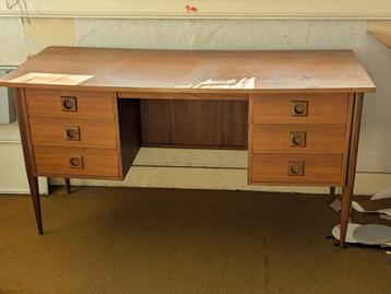 Bureau Vintage Jaren 60 Schrijftafel Teakhout Denemarken beschikbaar voor biedingen