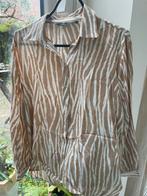 Zara blouse mt L - Beige/Wit - Crêpe, Ophalen of Verzenden, Zo goed als nieuw, Maat 42/44 (L), Beige