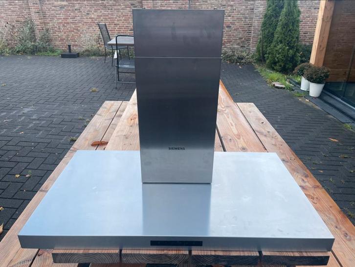 Siemens recirculatie afzuigkap rvs 90 cm lc96bbm5/01, Witgoed en Apparatuur, Afzuigkappen, Gebruikt, Vrijstaand, Wandschouwkap