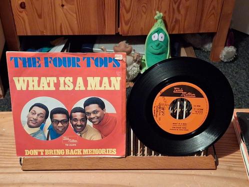 The Four Tops-What is a man(774) 3,50 euro vaste prijs, Cd's en Dvd's, Vinyl Singles, Zo goed als nieuw, Single, Pop, 7 inch, Ophalen of Verzenden