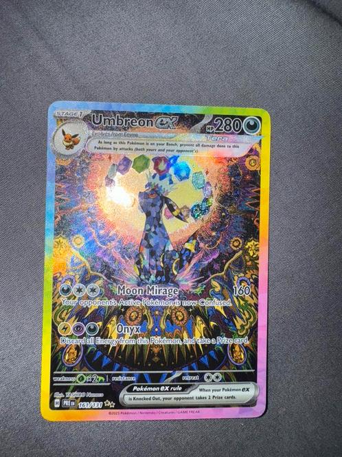 Umbreon EX | Prismatic Evolutions | Engels | NM, Hobby en Vrije tijd, Verzamelkaartspellen | Pokémon, Nieuw, Losse kaart, Ophalen of Verzenden