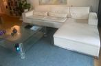 DeSede DS7 crème-wit lederen bankstel met chaise longue, Huis en Inrichting, Banken | Bankstellen, Ophalen, Gebruikt, Vierpersoons of meer