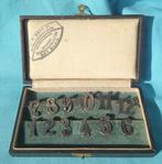 12 TAFELNUMMERS 800 ZILVER CIJFERS GLASHANGERS DOOS ART DECO, Verzenden, Zilver