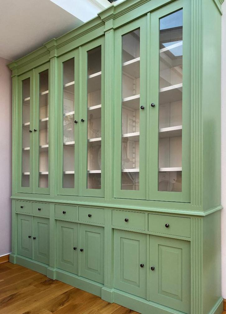 Maatwerk Buffetkast Vitrine Servieskast Kasten Massief Hout, Huis en Inrichting, Kasten | Vitrinekasten, Nieuw, 200 cm of meer