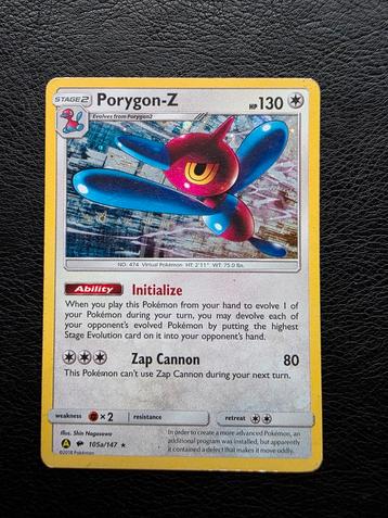Porygon-z #105a sun moon burning shadows holo  beschikbaar voor biedingen