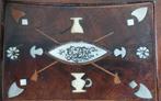 *Antiek houten doosje met inlegwerk parelmoer 19e eeuw, Antiek en Kunst, Ophalen of Verzenden