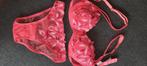 lingerie BH slip set sexy 75B rood, Verzenden, Rood
