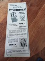 Advertentie Nivea toverboek 1959, Gebruikt, Ophalen of Verzenden