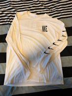 Nike Longsleeve Wit - Opdruk Borst & Mouw, Kleding | Heren, Ophalen of Verzenden, Zo goed als nieuw, Maat 52/54 (L), Wit
