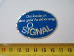 sticker folie SIGNAL das beste ist: eine gute versicherung, Ophalen, Zo goed als nieuw