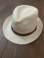 Heren Strohoed panama met decoratieve band  maat L, Ophalen of Verzenden, Zo goed als nieuw, 58 of 59 cm (L, 7¼ of ⅜ inch), Hoed