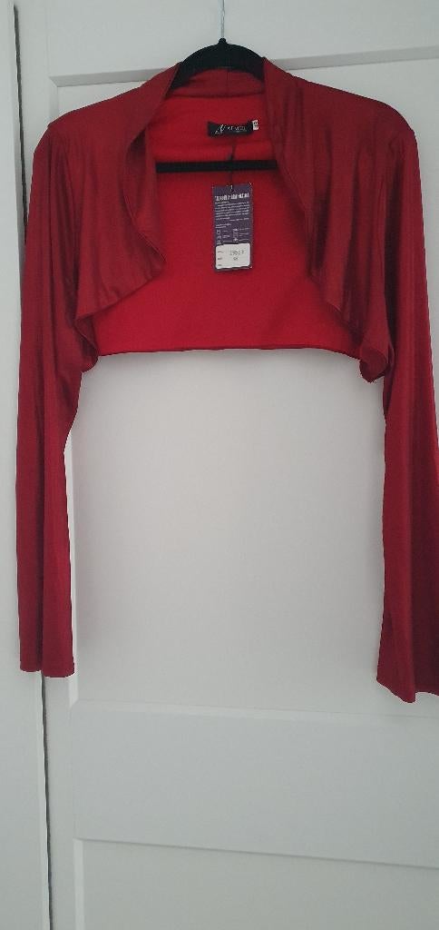 Bolero maat 48 nieuw rood, Overige typen, Maat 46/48 (XL) of groter, Nieuw, Ophalen of Verzenden