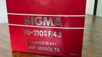 Te koop: Sigma 70–210mm f/4.5 telezoomlens (voor Minolta), Ophalen of Verzenden, Zo goed als nieuw, Spiegelreflex, Overige Merken