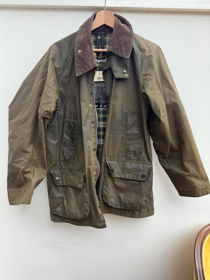 Vintage Barbour Bedale Waxjas (A100), Kleding | Heren, Jassen | Winter, Gedragen, Groen, Ophalen of Verzenden