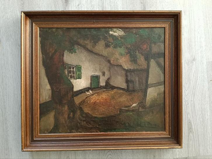 Henri Ritzen (1892-1976) - Boerderij Sweikhuizen - Limburg, Antiek en Kunst, Kunst | Schilderijen | Klassiek, Ophalen of Verzenden