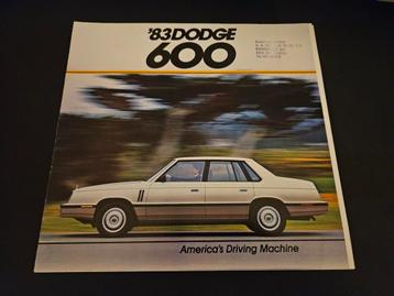 Brochure Dodge 600 1983 USA  beschikbaar voor biedingen