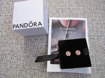 Pandora oorbellen roze madeliefjes oorknopjes beschikbaar voor biedingen