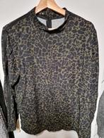 FAME ARMY GREEN MET ZWARTE PRINT BLOUSE ACHTER  RITSJE XXL, Fame, Maat 46/48 (XL) of groter, Nieuw, Ophalen of Verzenden