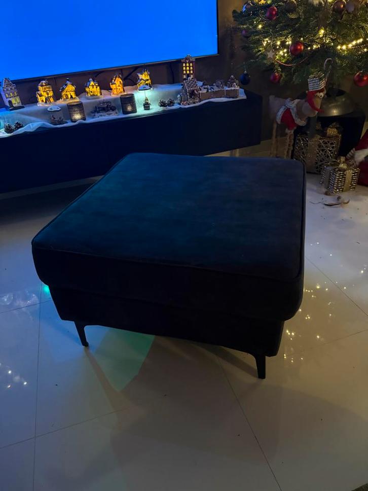 Antraciet Hocker/Poef - 78x78x48cm, Huis en Inrichting, Banken | Voetenbanken en Poefen, Zo goed als nieuw, 75 tot 100 cm, Vierkant