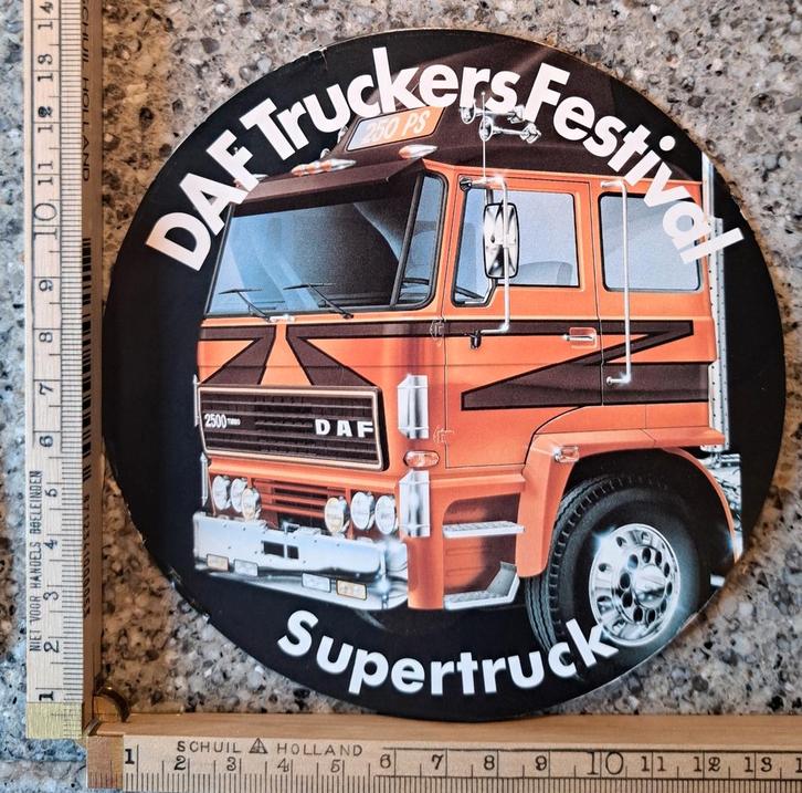 Vintage sticker DAF 2500 turbo truckers festival supertruck, Verzamelen, Stickers, Zo goed als nieuw, Ophalen of Verzenden