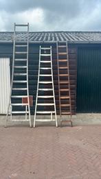 3x houten ladder voor decoratie, Doe-het-zelf en Verbouw, Ladders en Trappen, Ophalen, Gebruikt, Ladder, 2 tot 4 meter