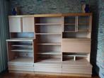 Wandkast blank eiken, Huis en Inrichting, Ophalen, 250 tot 300 cm, Gebruikt, Met deur(en)