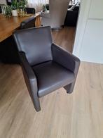 Mooie prima staat,6 leren eetkamerstoelen, Huis en Inrichting, Stoelen, Ophalen, Gebruikt, Bruin, Leer