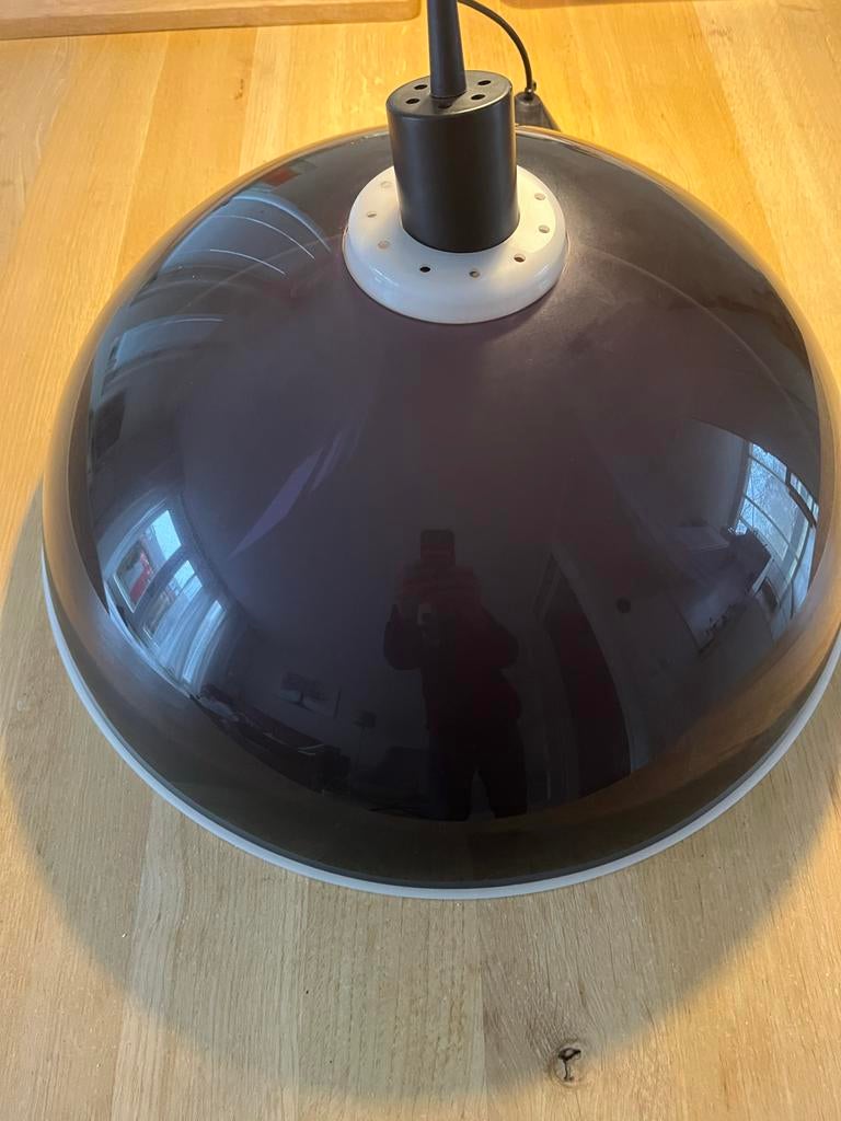 Vintage Deense design hanglamp jaren 60, Ophalen of Verzenden, Gebruikt, Kunststof, Minder dan 50 cm