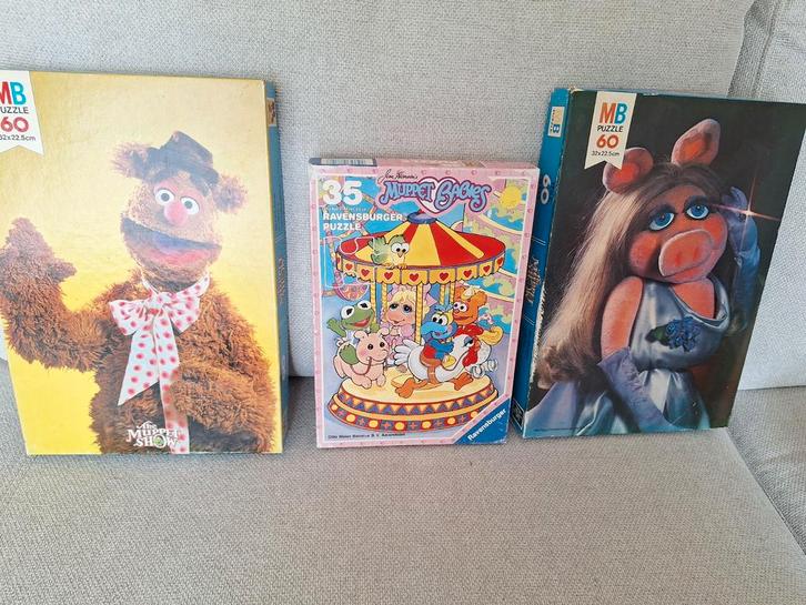 Muppet Show Puzzels - Vintage Compleet, Hobby en Vrije tijd, Denksport en Puzzels, Gebruikt, Legpuzzel, Minder dan 500 stukjes