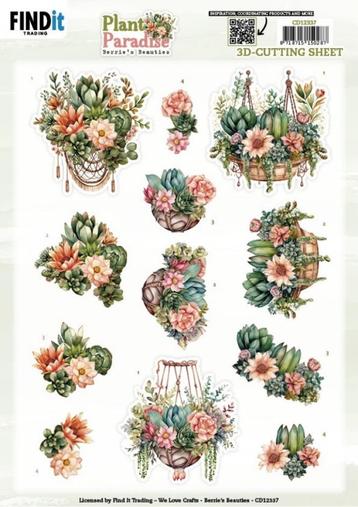 Berrie's Beauties CD12337 Plant Paradise Hanging Baskets 3D  beschikbaar voor biedingen