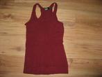 Bordeaux rood of witte tanktop, SoBe, mt XS met brede boord, Verzenden, Zo goed als nieuw, SoBe, Zonder mouw