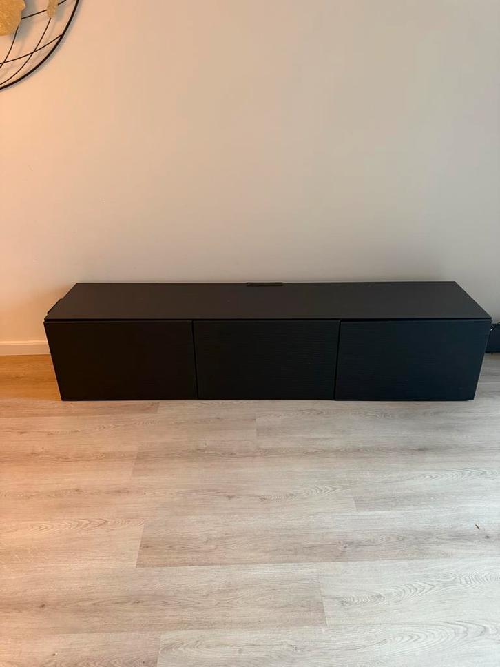 Ikea Besta TV Meubel - Zwart, Huis en Inrichting, Kasten | Televisiemeubels, Zo goed als nieuw, Minder dan 100 cm, 150 tot 200 cm