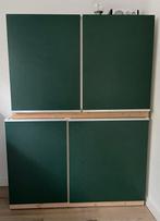 Groene vintage kast Tielsa, Huis en Inrichting, Kasten | Wandmeubels, Ophalen, Gebruikt, 100 tot 150 cm, Minder dan 150 cm