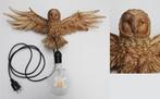 Wandlamp uil goudkleurig in 2 afmetingen verkrijgbaar, Ophalen of Verzenden, Nieuw