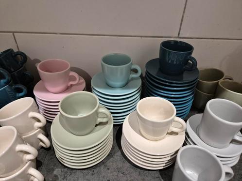 partij espresso kopjes met schotel, Huis en Inrichting, Keuken | Servies, Nieuw, Kop(pen) en/of Schotel(s), Overige stijlen, Ophalen