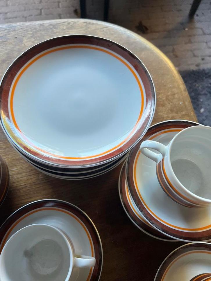 Vintage Koffie/Thee Servies, Huis en Inrichting, Keuken | Servies, Gebruikt, Compleet servies, Overige stijlen, Keramiek, Ophalen of Verzenden