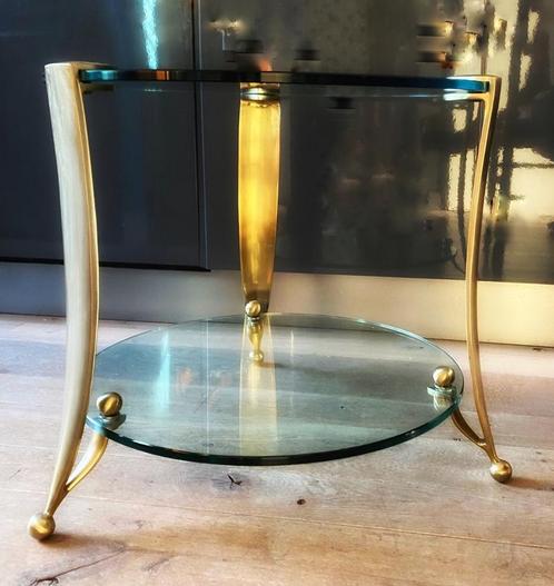 Set van twee mooie Hollywood Regency bijzettafeltjes, Antiek en Kunst, Curiosa en Brocante, Ophalen