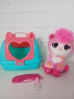 Knuffel lama met hok en spulletjes, Ophalen, Zo goed als nieuw