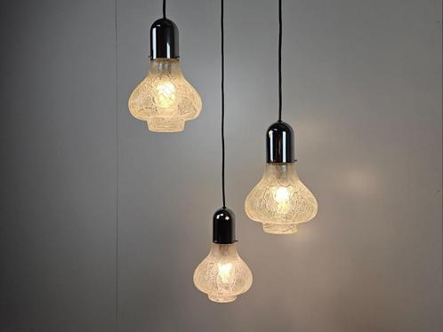 Vintage Wila hanglamp - 1960 - in originele doos, Huis en Inrichting, Lampen | Hanglampen, Gebruikt, 75 cm of meer, Glas, Metaal