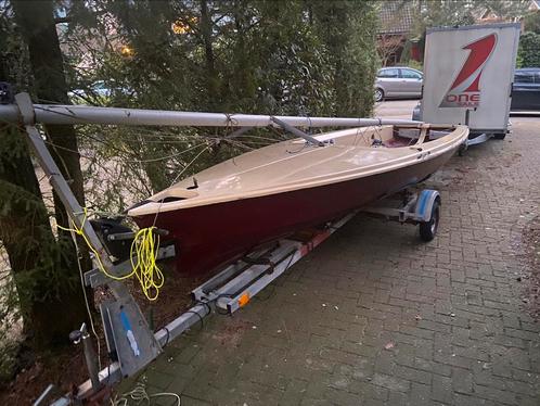 Snelle Javelin Ned  519, Watersport en Boten, Open zeilboten, Gebruikt, Overige typen, 3 tot 6 meter, Polyester, Binnenboordmotor