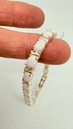 Mooie zilveren armband met inleg: opaal. Lengte: 19cm., Ophalen of Verzenden, Nieuw, Zilver