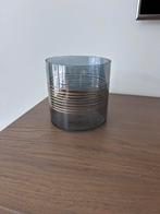 Windlicht zwart glas met goudkleurige strepen Home Society, Ophalen, Zo goed als nieuw