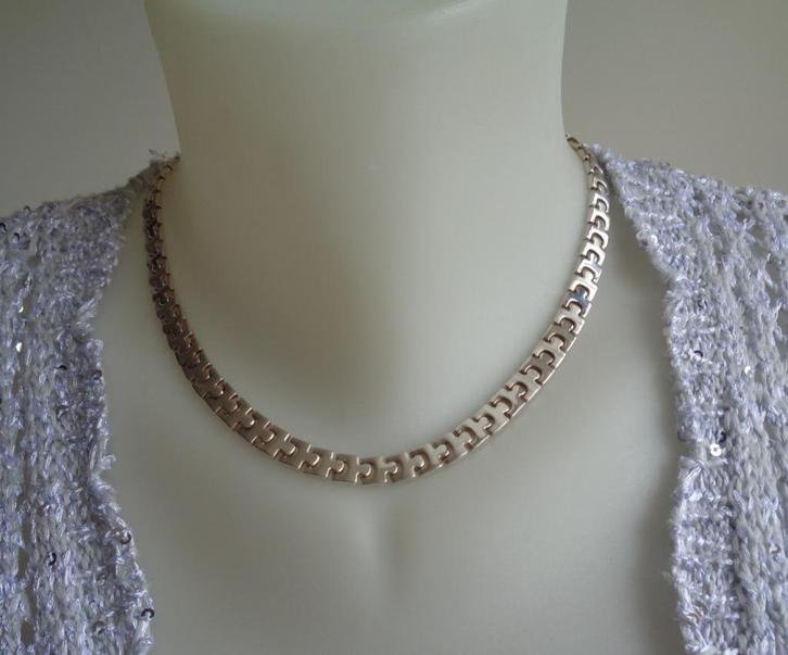 zilveren schakel ketting mat/glans [606], Sieraden, Tassen en Uiterlijk, Kettingen, Nieuw, Zilver, Zilver, Verzenden