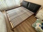 Ikea Stockholm tweepersoons bed incl. lattenbodem, Huis en Inrichting, Ophalen, Gebruikt, Bruin, Tweepersoons