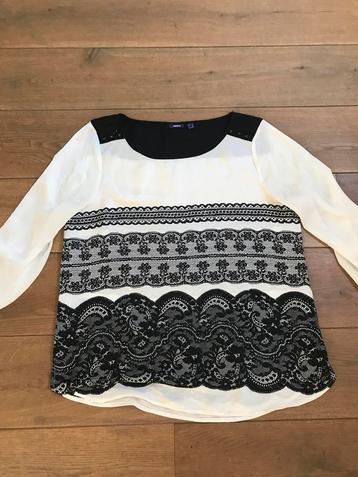 Mexx top maat 42 of xl zwart wit 3/4 mouw beschikbaar voor biedingen