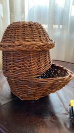 Rieten Mand met Deksel -uienmand, Huis en Inrichting, Ophalen, Gebruikt, Mand, Riet